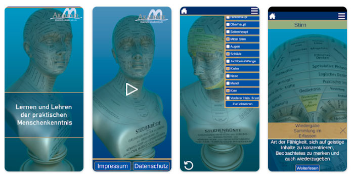 Bilder der Physiognomie-Gesichtlesen App